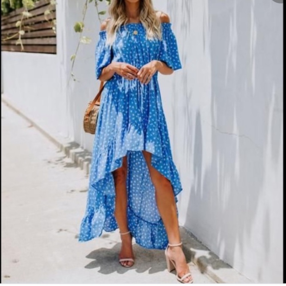 VICI Bonnie Blue high low dress